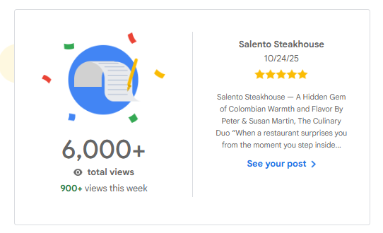 900+ Views in one week and over 6000+ total views